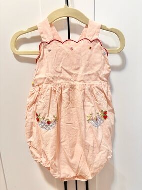 Sophie & Lucas Peach Baby Romper